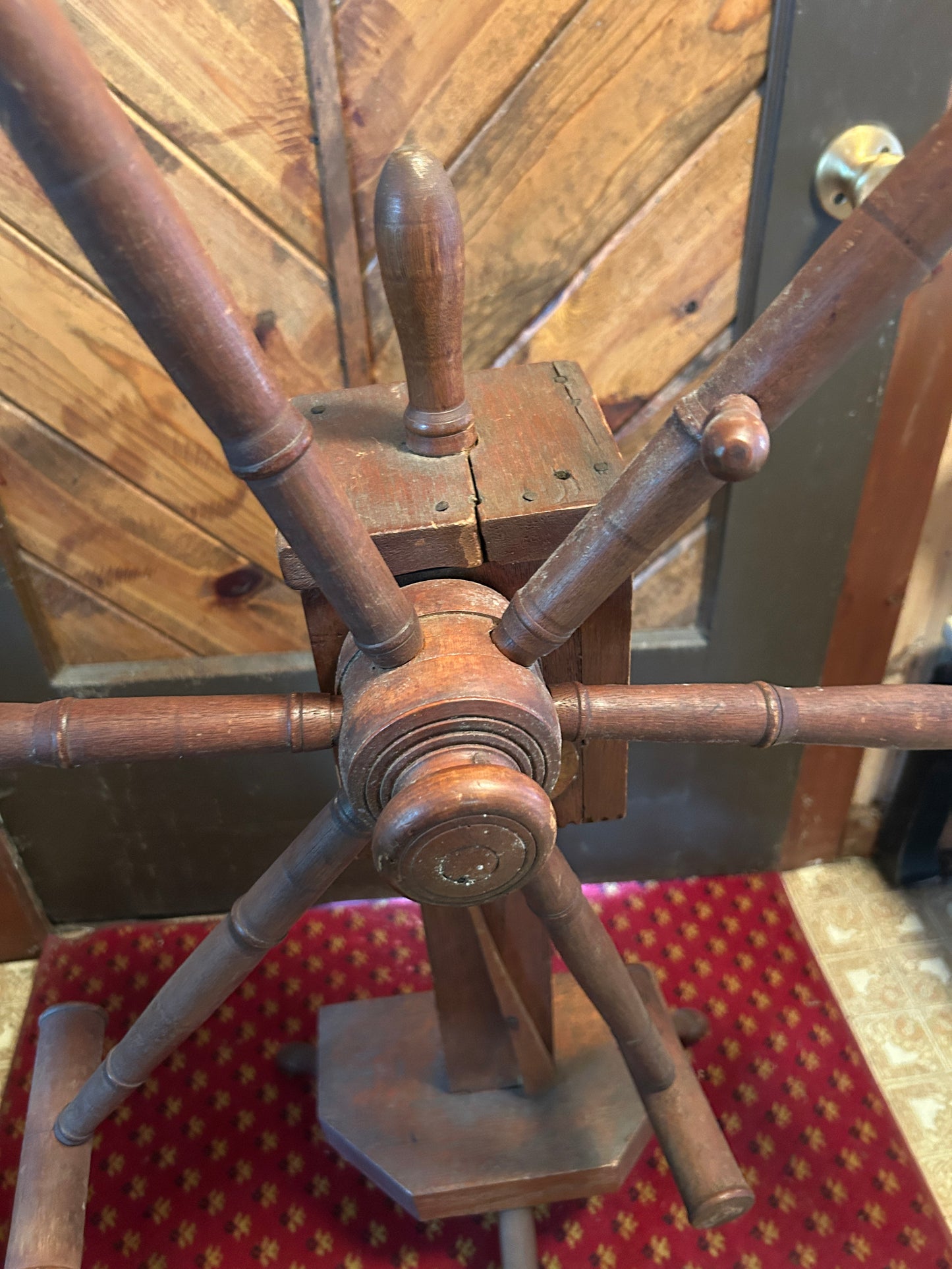 Old wooden yarn winder