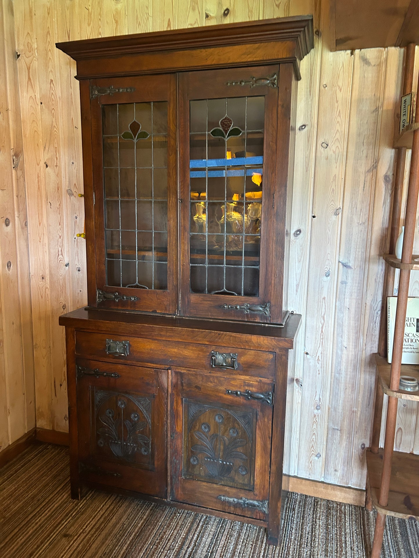 Amazing late 1800s hutch cabinet storage
