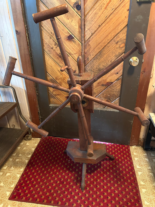 Old wooden yarn winder