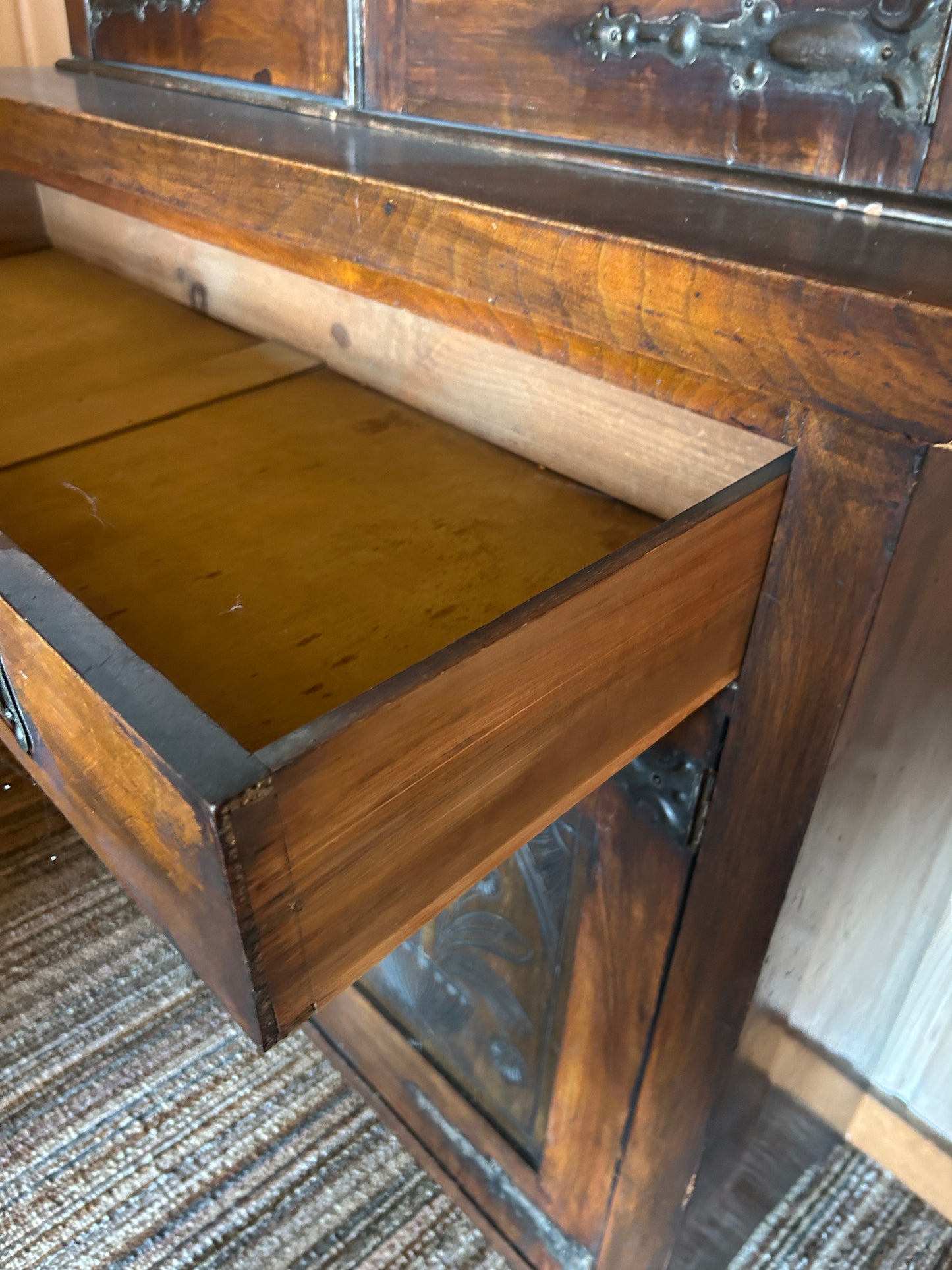 Amazing late 1800s hutch cabinet storage