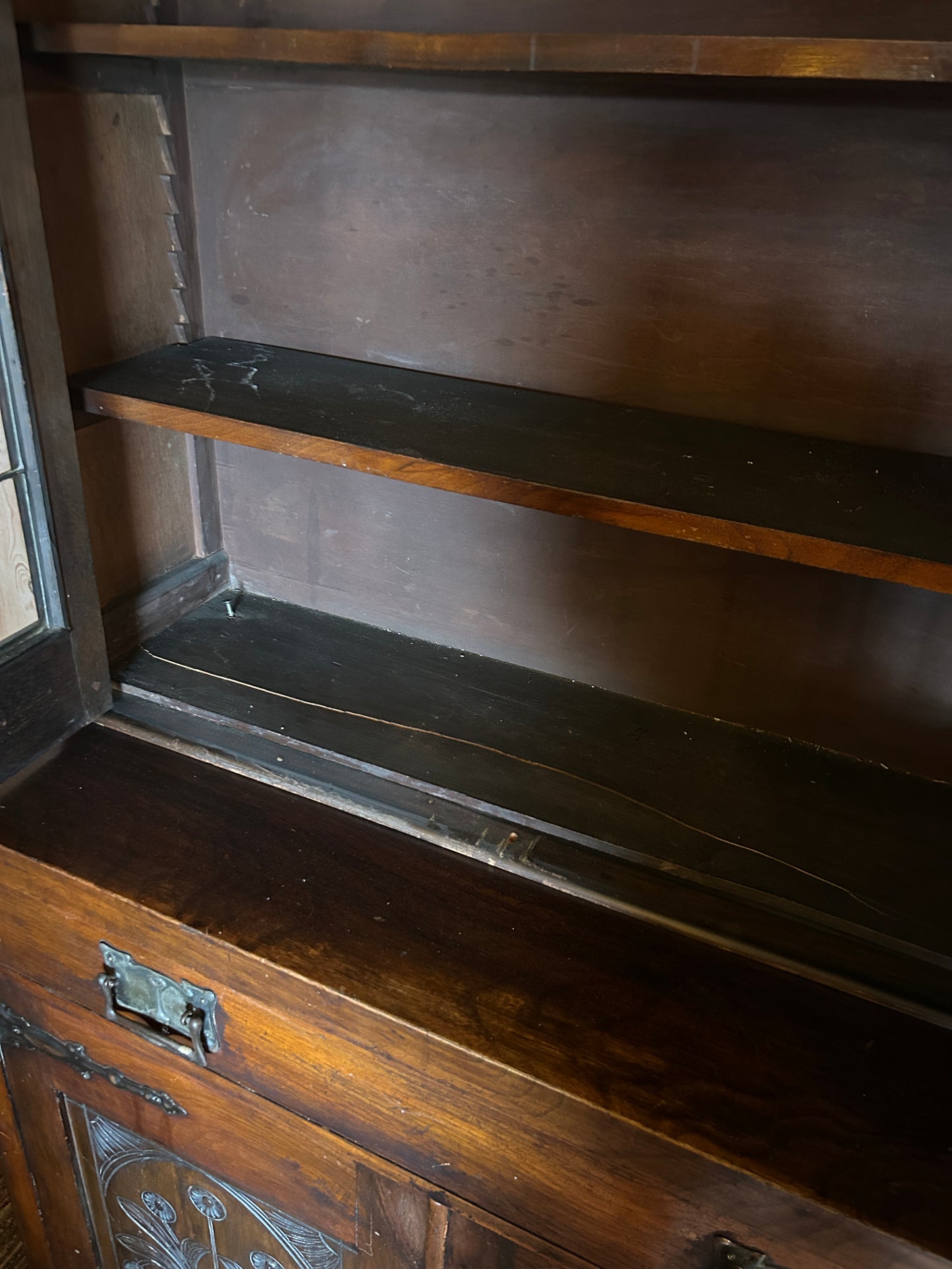 Amazing late 1800s hutch cabinet storage