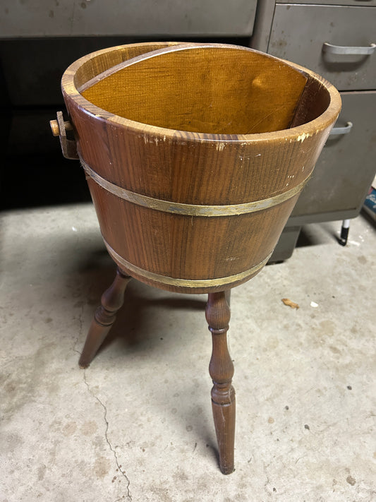 Wooden bucket stand