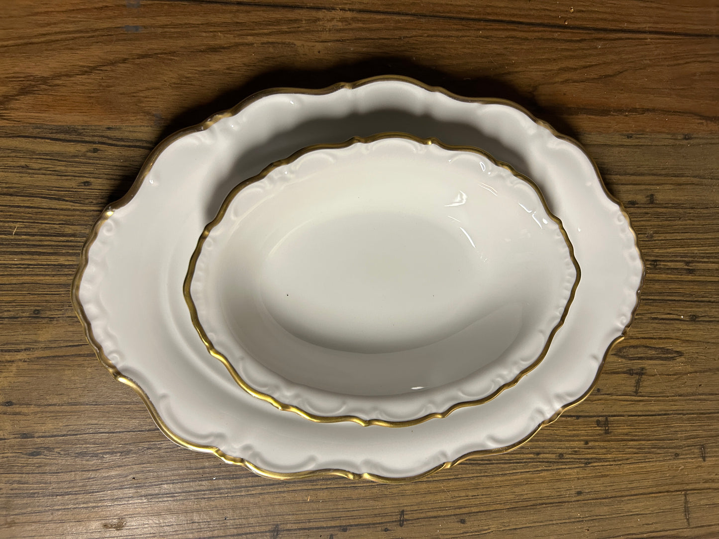‘Regency Gold’ Royal Heidelberg Winterling Bavaria serving platter and bowl