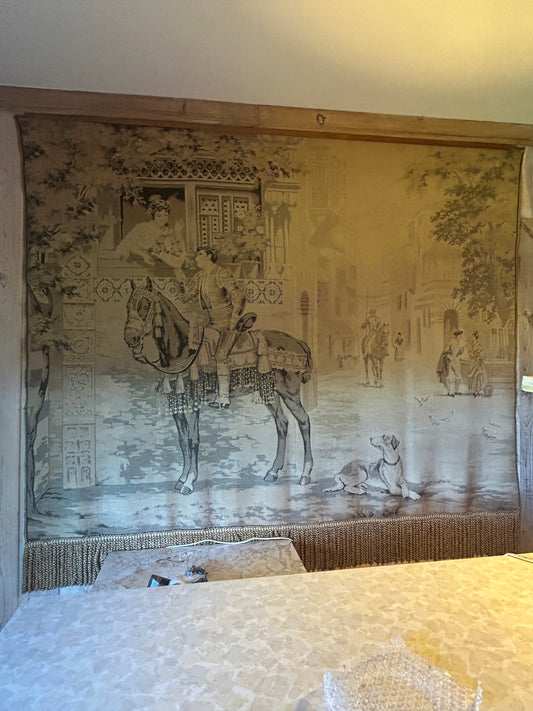 Large tapestry, approx 1930s, Spanish scene, 6ftx5ft