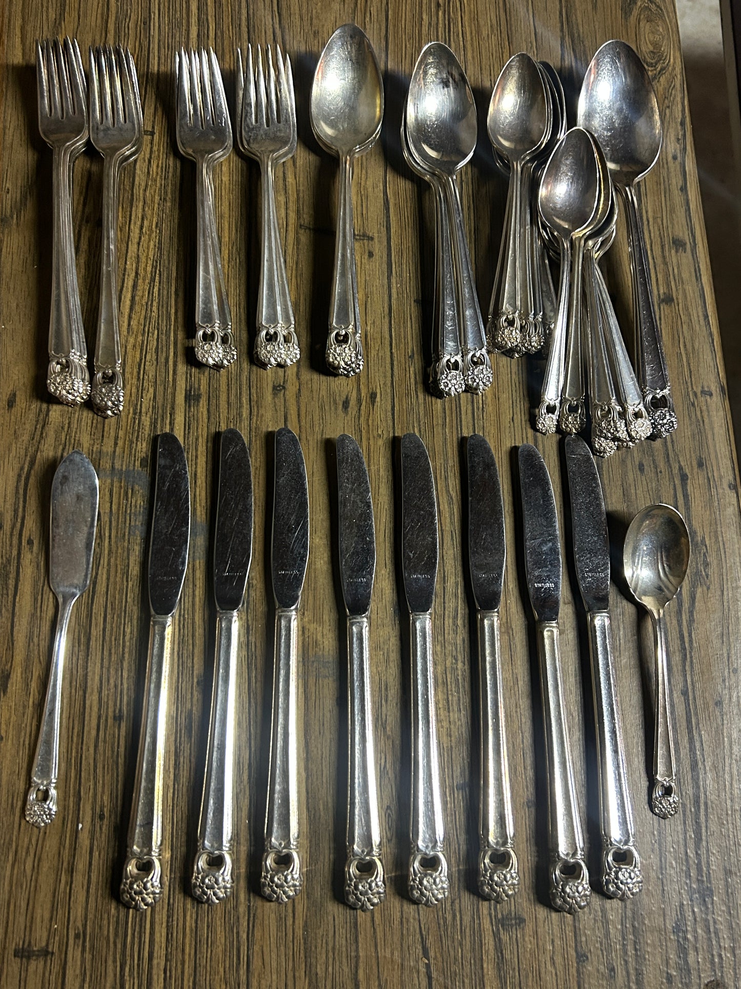 ‘Eternally Yours’ by 1847 Rogers Bros silverplate flatware, 49 pcs