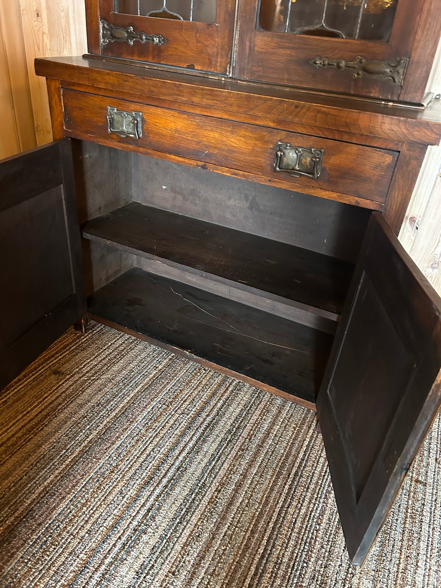 Amazing late 1800s hutch cabinet storage