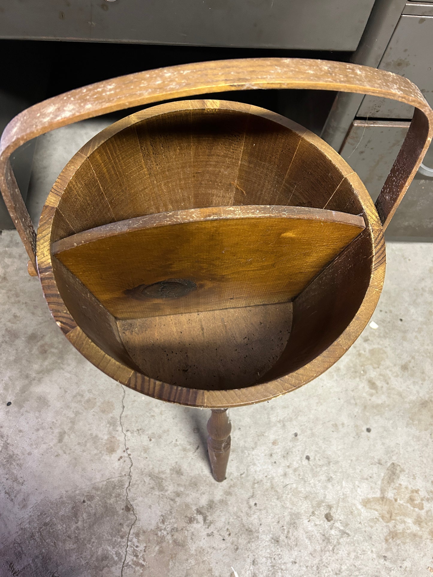 Wooden bucket stand