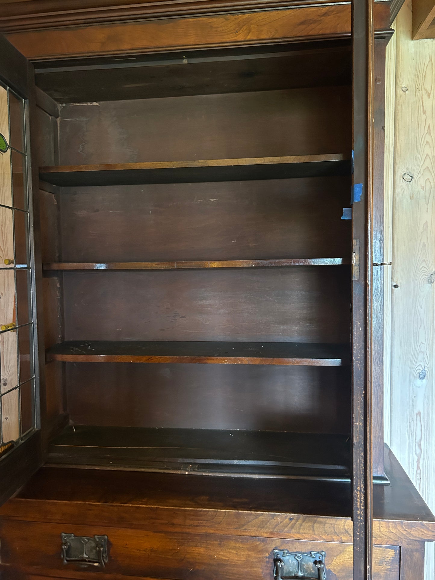 Amazing late 1800s hutch cabinet storage